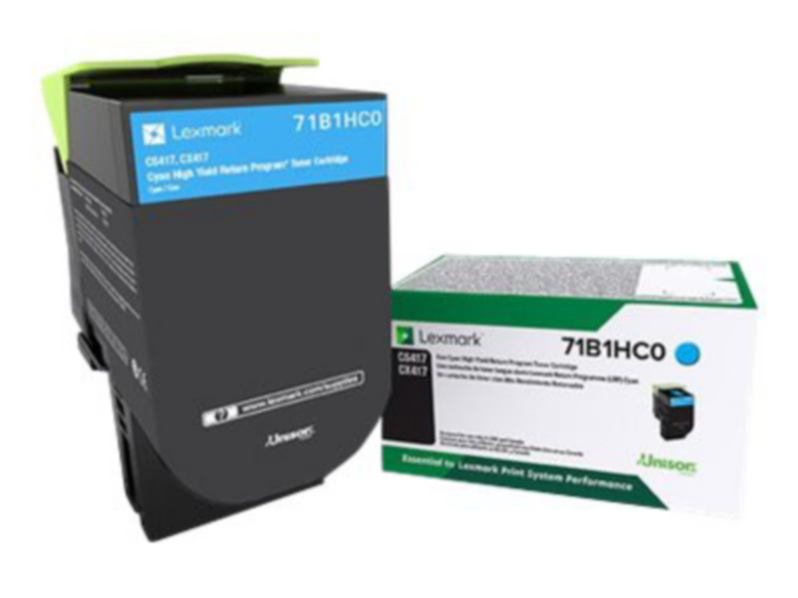 Tóner Lexmark CS417 Cian Alto Rendimiento - vista 1
