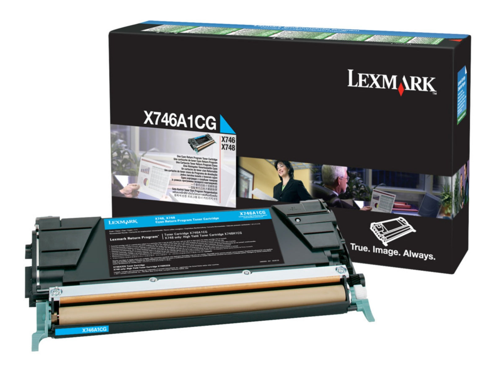 Tóner Lexmark X746A1CG Cian - vista 1