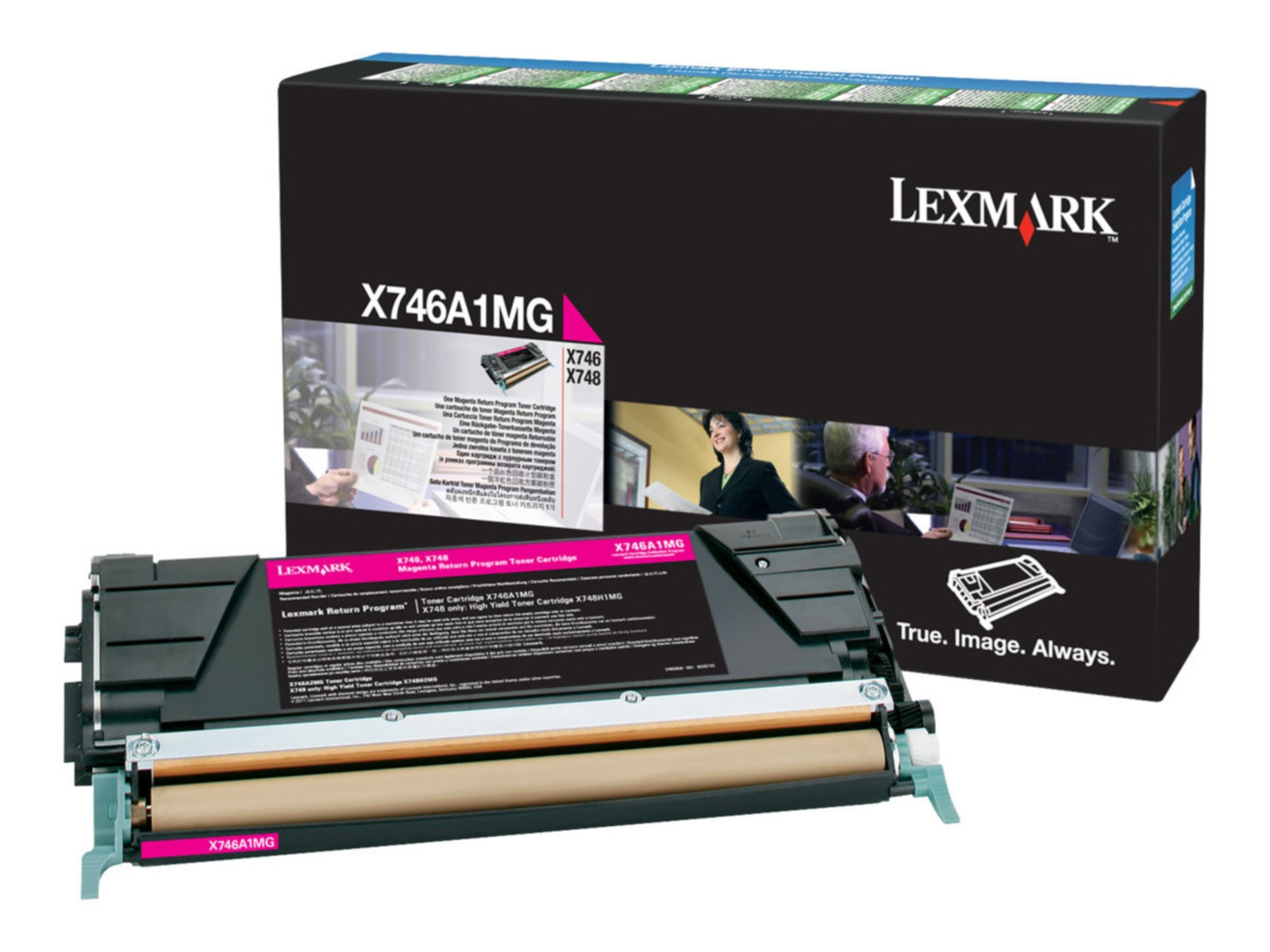 Tóner Lexmark X746A1MG Magenta - vista 1
