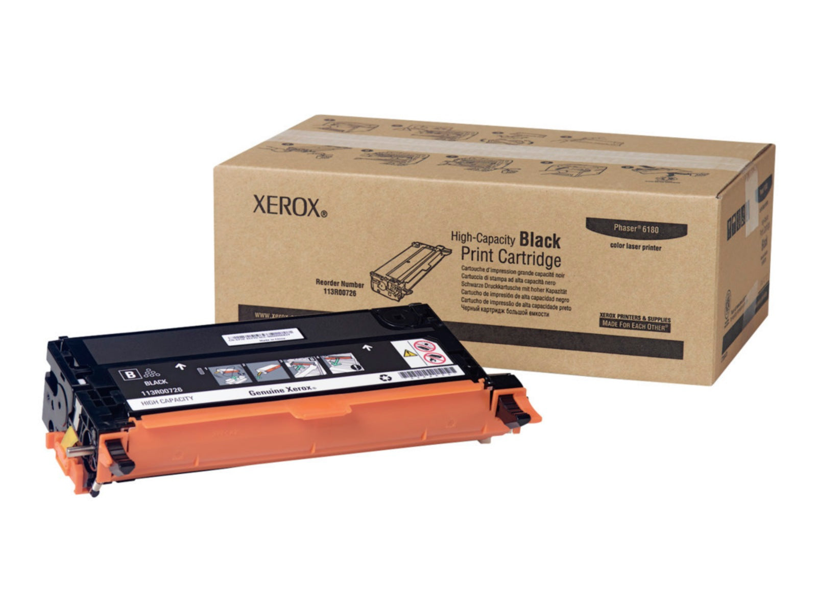 Tóner Xerox Phaser 6180MFP Negro Alto Rendimiento - vista 1