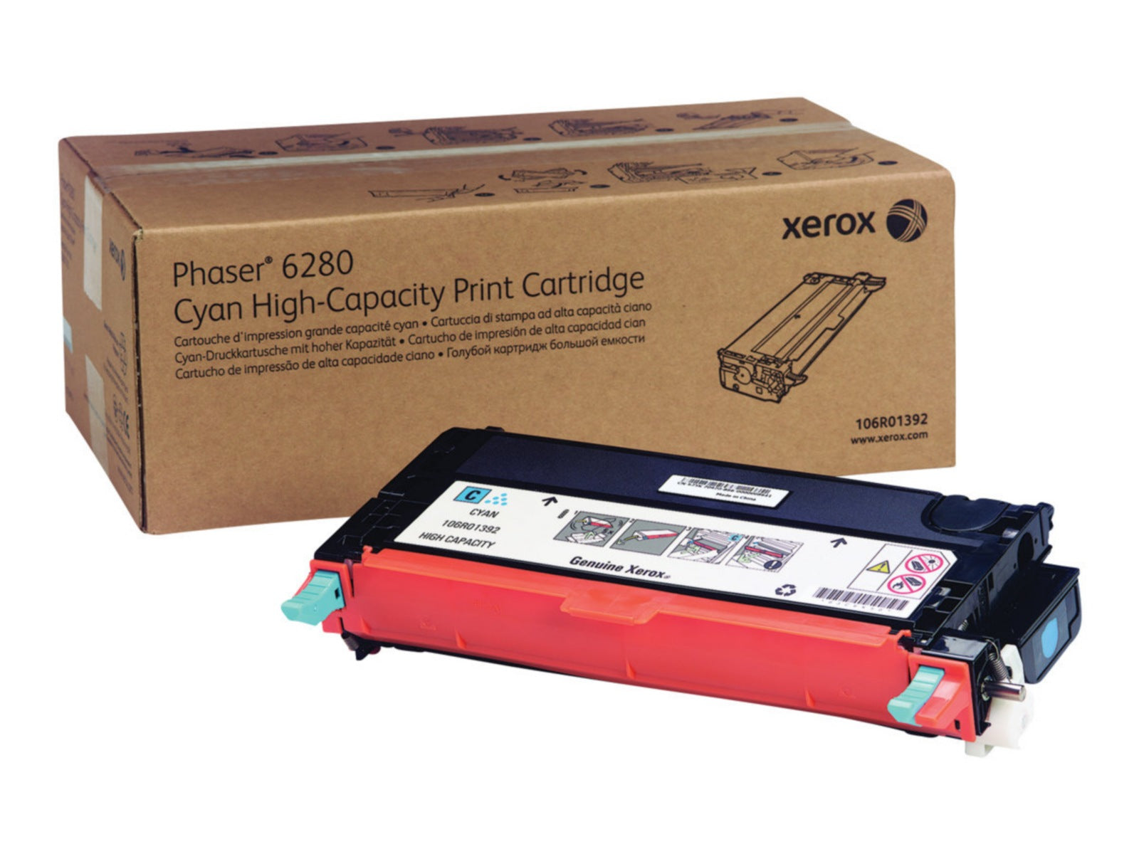 Tóner Xerox Phaser 6280 Cian Alto Rendimiento - vista 2