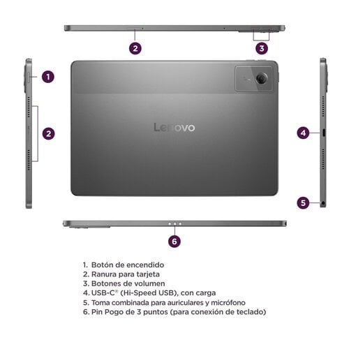 Tableta Lenovo IdeaTab TB336FU - 27.9cm (11") 2.5K - MediaTek Dimensity 6300 (6 nm) Octa-core (8 núcleos) - 8G - imagen 5