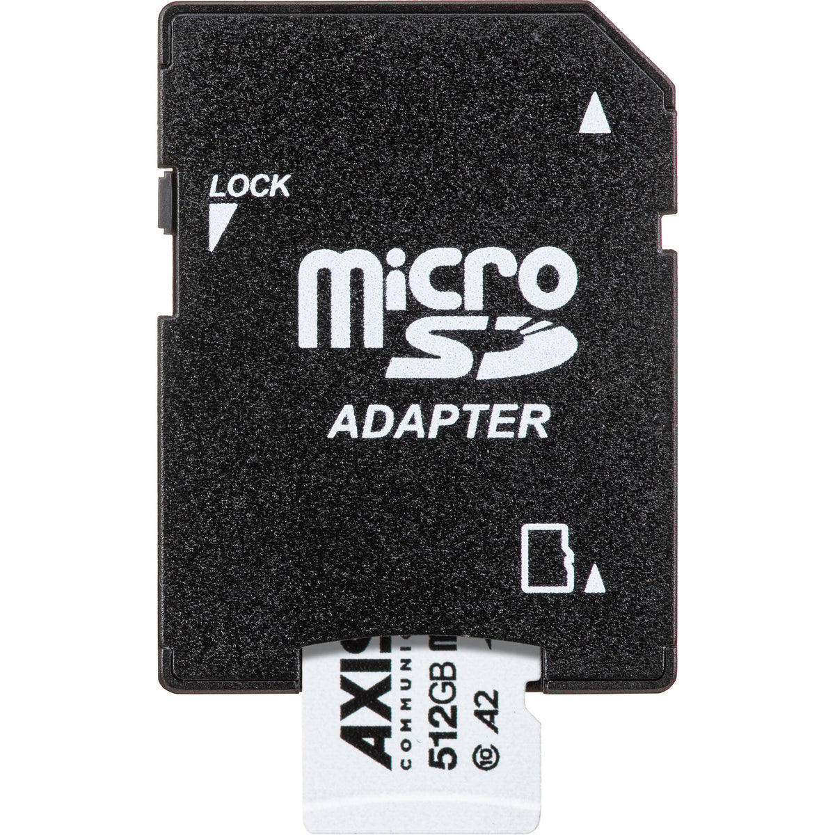 Tarjeta Axis Communications 512GB Surveillance UHS-I microSDXC con SD Adapter - vista trasera