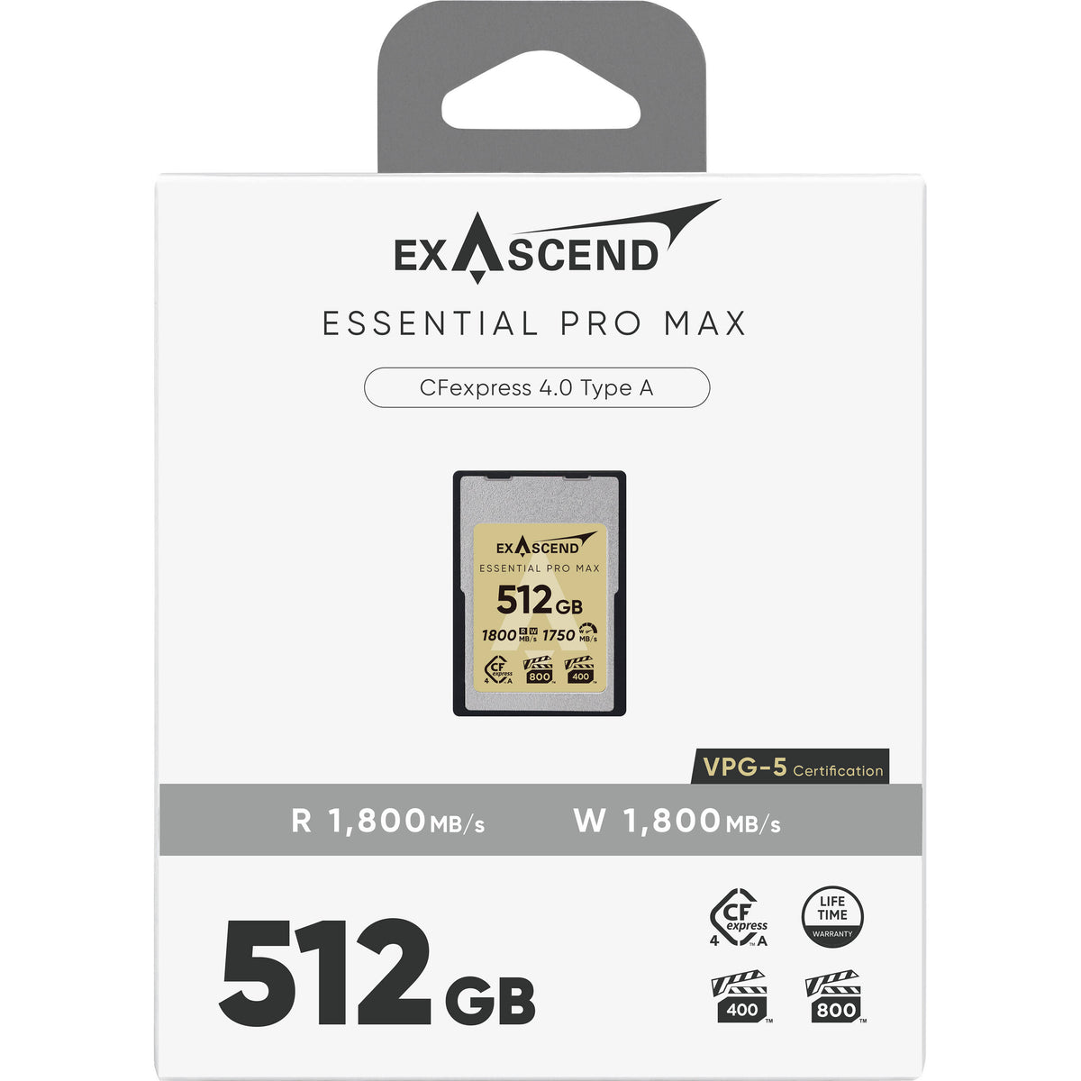 Tarjeta CFexpress Type A Exascend 512GB Essential Pro Max CFexpress 4.0 Type A - puertos y conexiones