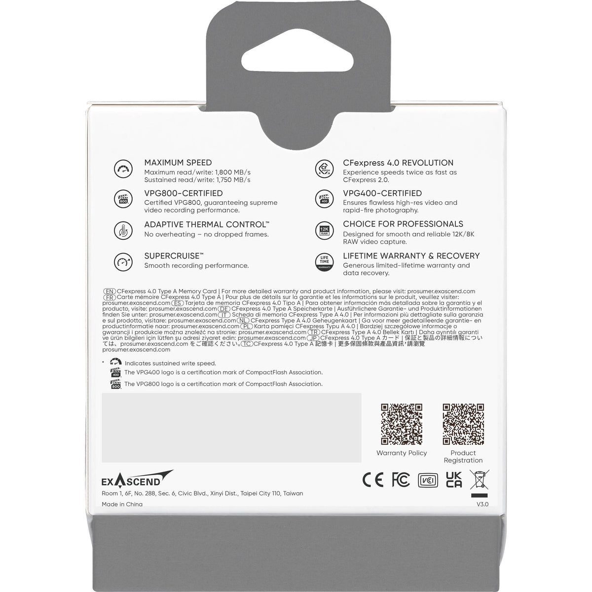 Tarjeta CFexpress Type A Exascend 512GB Essential Pro Max CFexpress 4.0 Type A - detalle