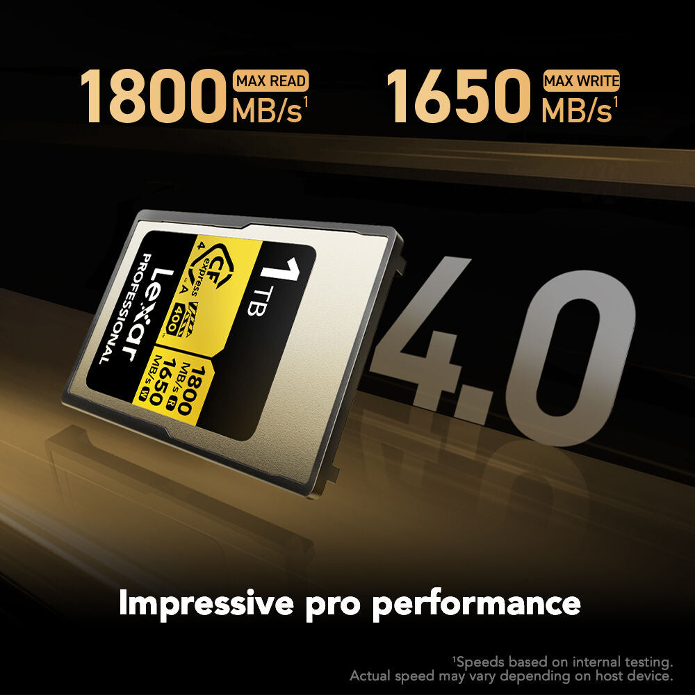 Tarjeta CFexpress Type A Lexar 1TB Professional GOLD CFexpress 4.0 Type A - vista frontal