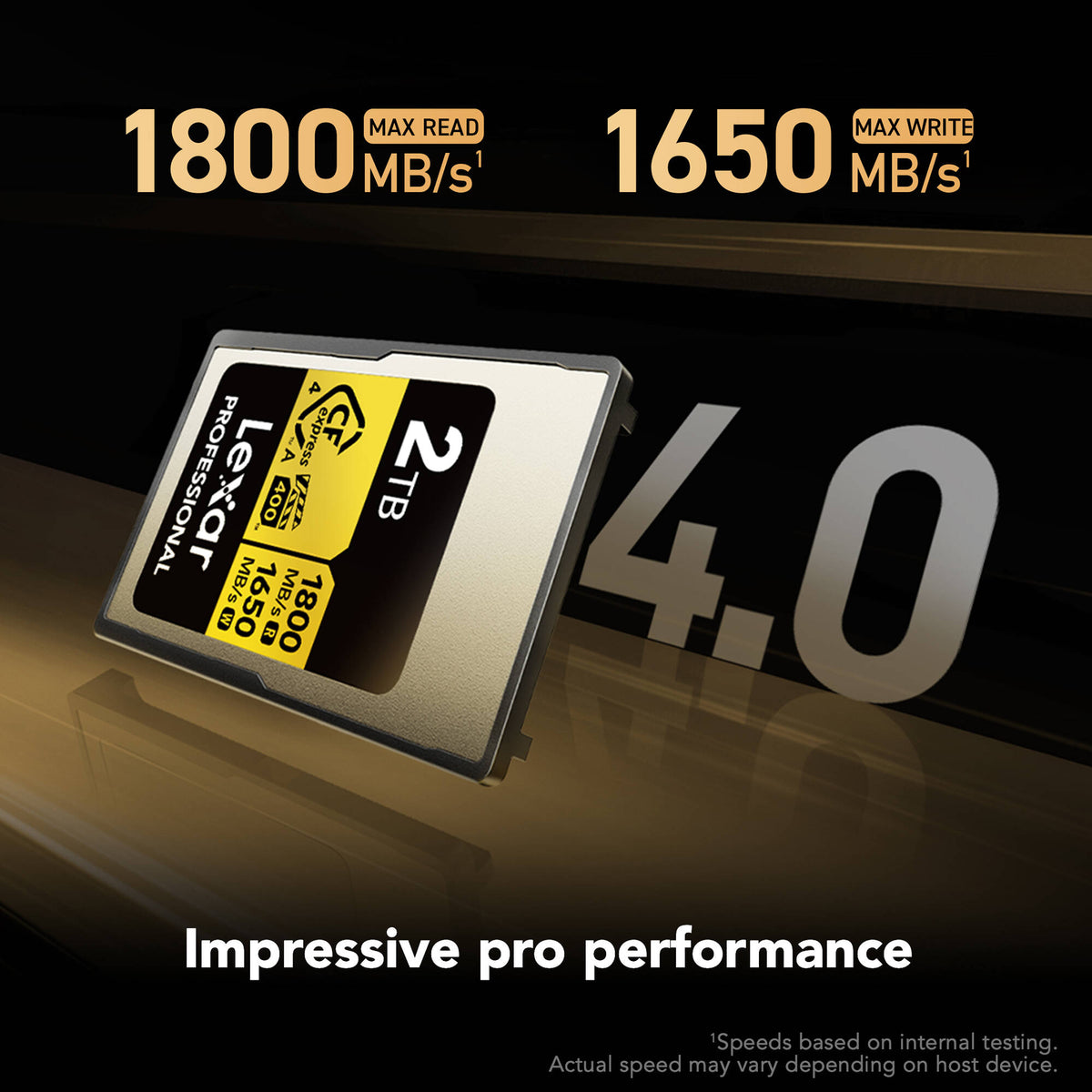Tarjeta CFexpress Type A Lexar 2TB Professional GOLD CFexpress 4.0 Type A - vista frontal
