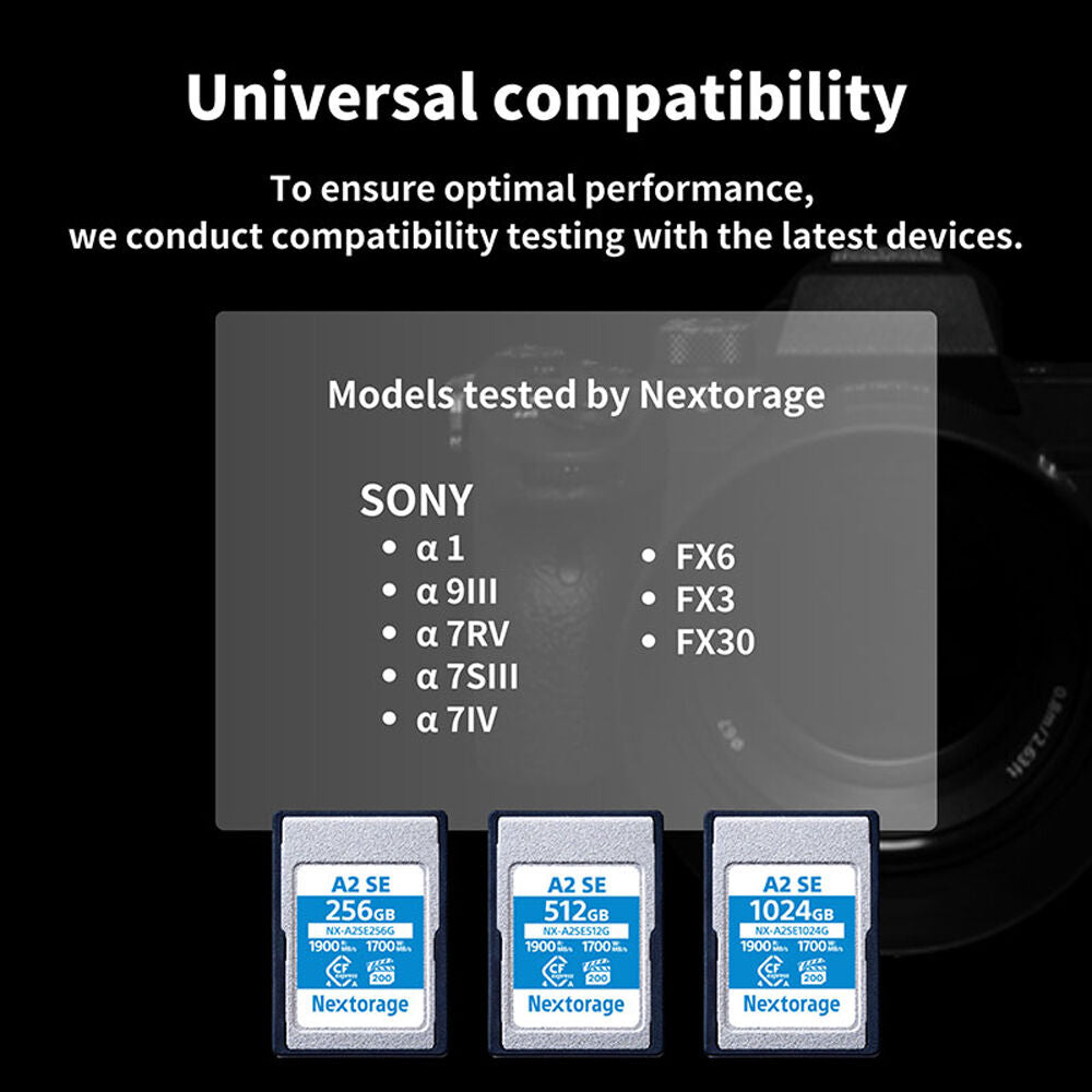 Tarjeta CFexpress Type A Nextorage 1TB NX-A2SE CFexpress 4.0 Type A - vista trasera