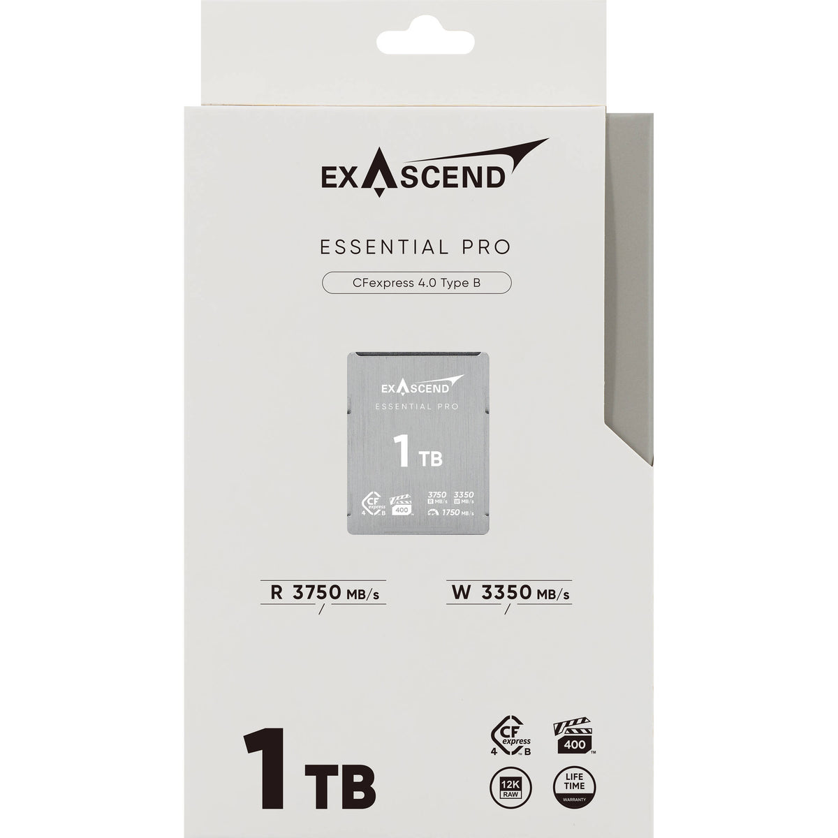 Tarjeta CFexpress Type B Exascend 1TB Essential Pro CFexpress 4.0 Type B - vista trasera