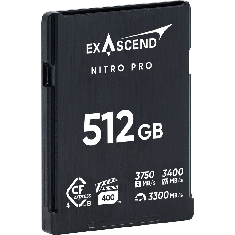 Tarjeta CFexpress Type B Exascend 512GB Nitro Pro CFexpress 4.0 Type B - vista frontal