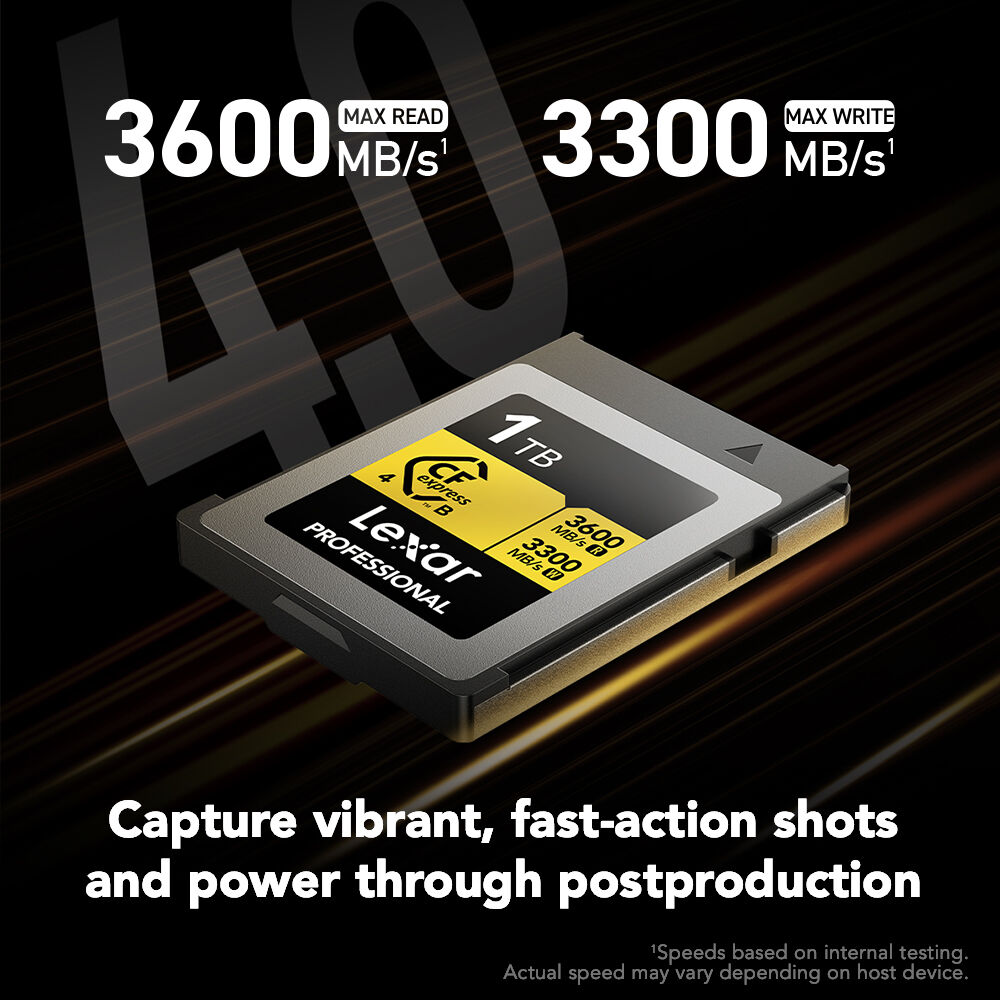 Tarjeta CFexpress Type B Lexar 1TB Professional GOLD CFexpress 4.0 Type B - vista frontal