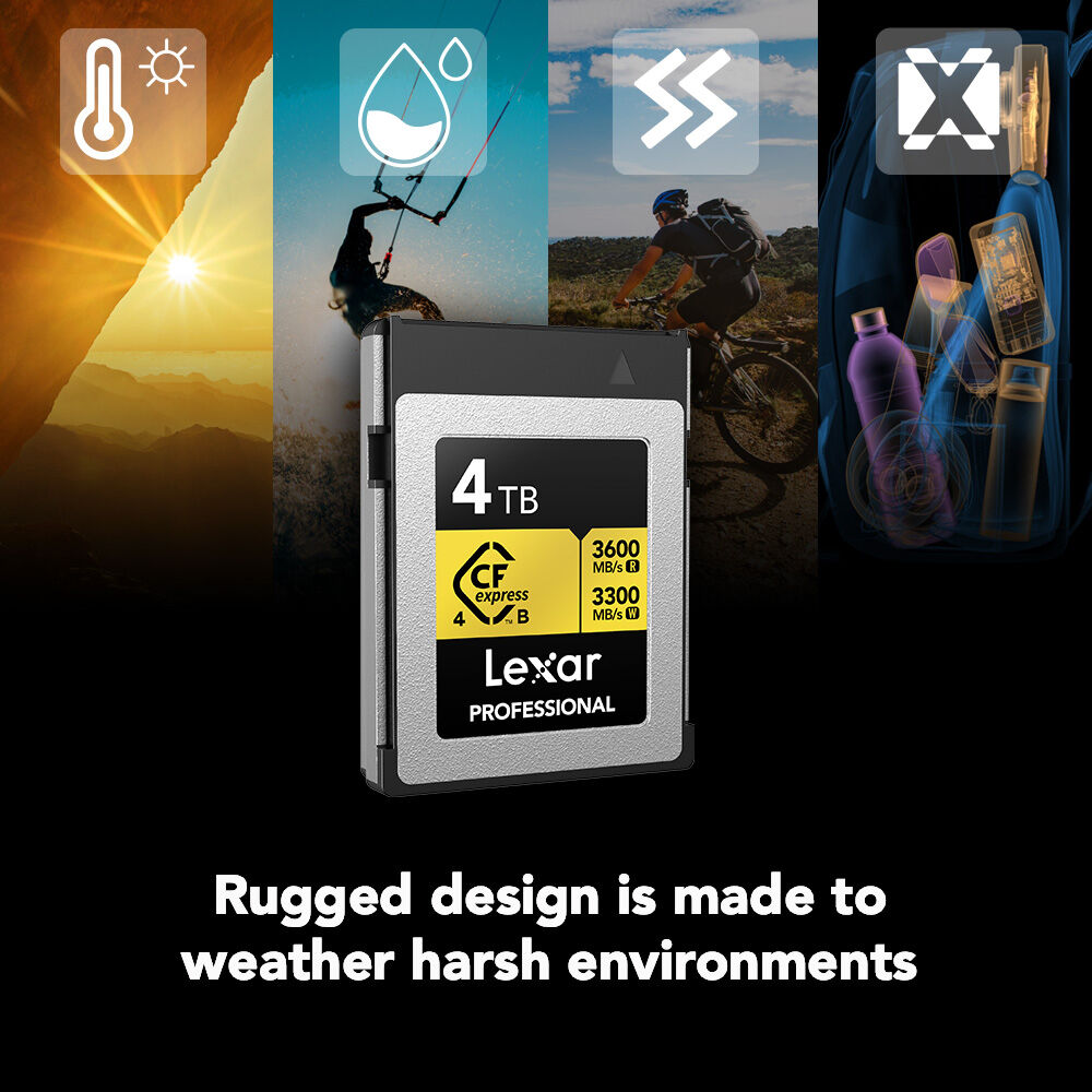 Tarjeta CFexpress Type B Lexar 4TB Professional GOLD CFexpress 4.0 Type B - puertos y conexiones
