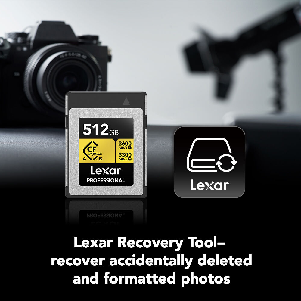 Tarjeta CFexpress Type B Lexar 512GB Professional GOLD CFexpress 4.0 Type B - contenido de la caja