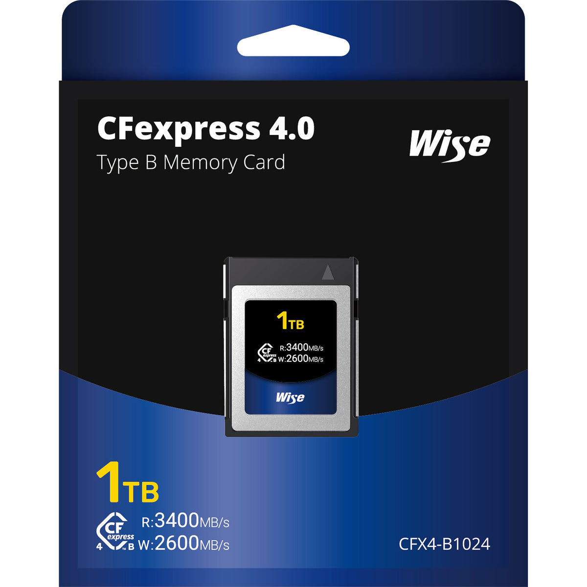 Tarjeta CFexpress Type B Wise Advanced 1TB CFexpress 4.0 Type B - vista frontal