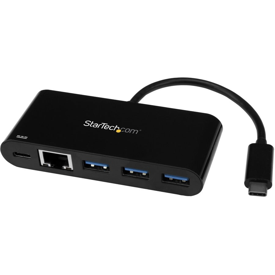 Tarjeta de Red StarTech.com StarTech USB C to Gigabit Ethernet Adapter NIC w/ Hub & Power Delivery - vista 1