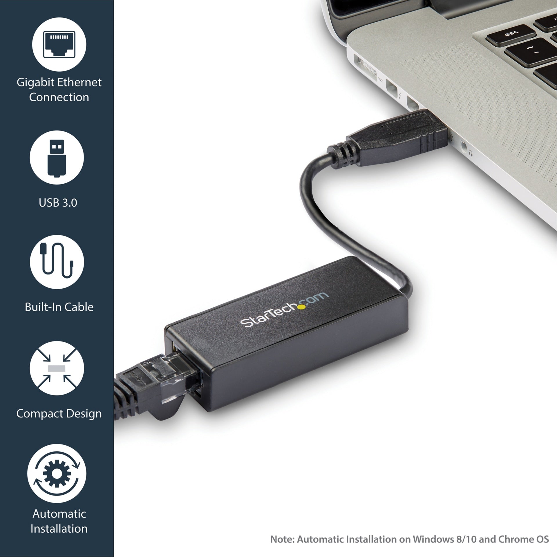 Tarjeta de Red StarTech.com StarTech USB to Ethernet Adapter - vista 3