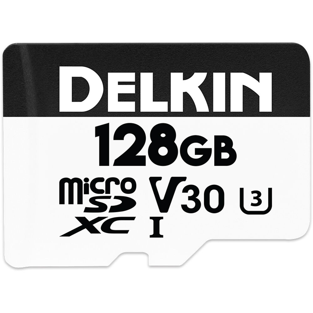 Tarjeta Delkin Devices 128GB Drone UHS-I microSDXC con SD Adapter - vista principal