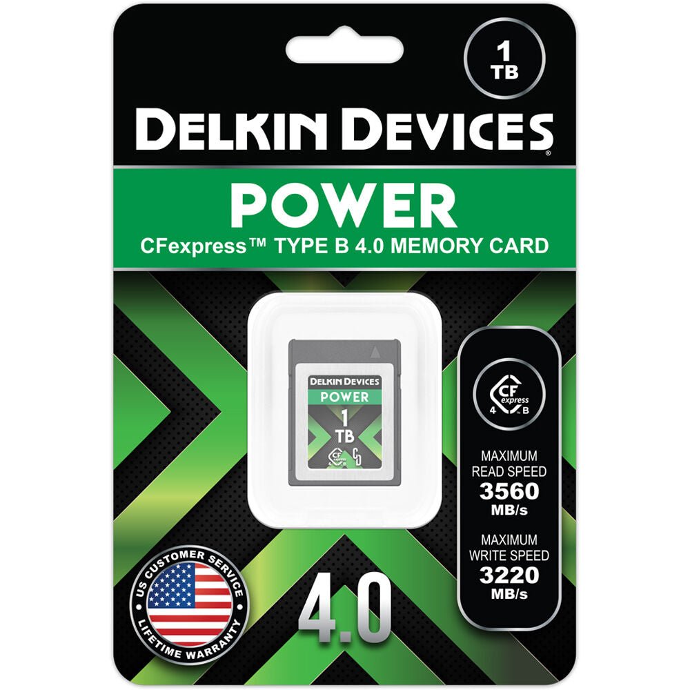 Tarjeta Delkin Devices 1TB POWER 4.0 CFexpress Type B - vista frontal