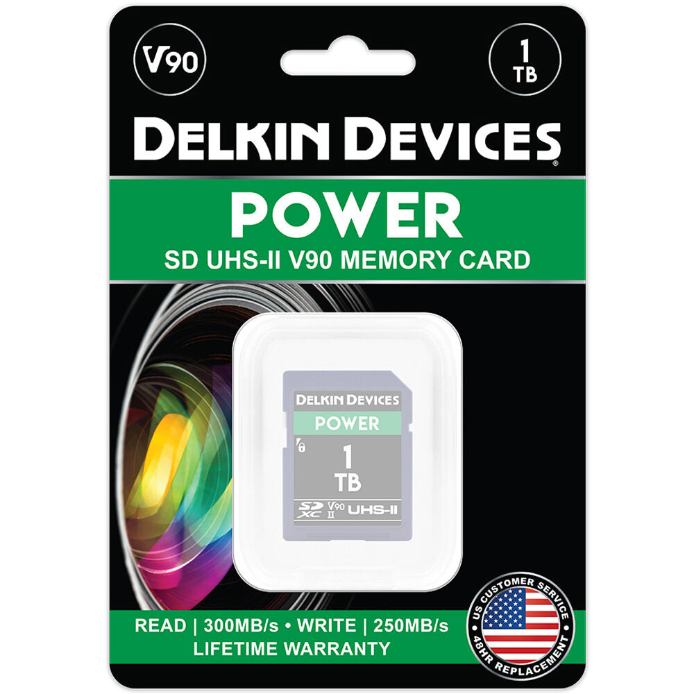 Tarjeta Delkin Devices 1TB POWER UHS-II SDXC - vista frontal