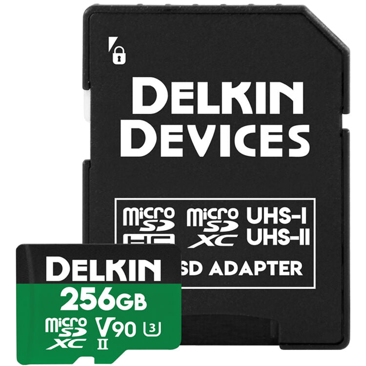 Tarjeta Delkin Devices 256GB POWER UHS-II microSDXC con SD Adapter - vista principal