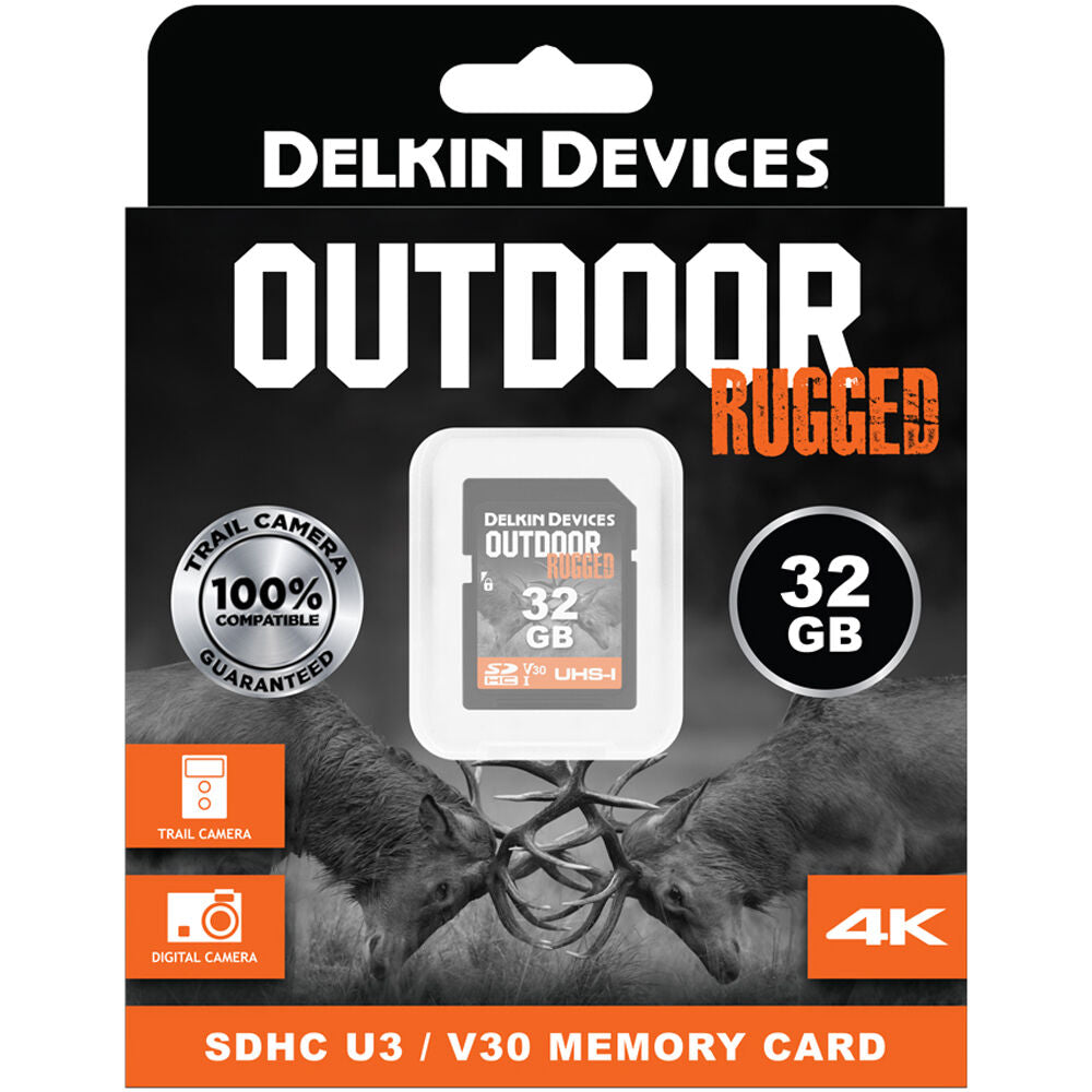 Tarjeta Delkin Devices 32GB Outdoor RUGGED UHS-I SDHC - vista frontal