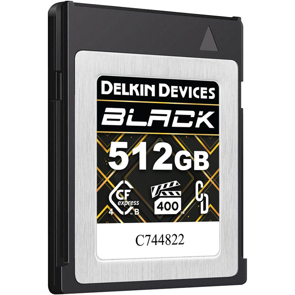 Tarjeta Delkin Devices 512GB BLACK CFexpress Type B 4.0 - vista frontal