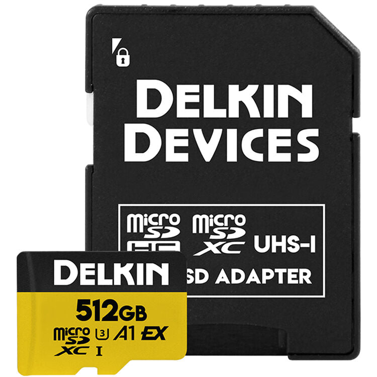 Tarjeta Delkin Devices 512GB microSD Express con SD Adapter - vista principal