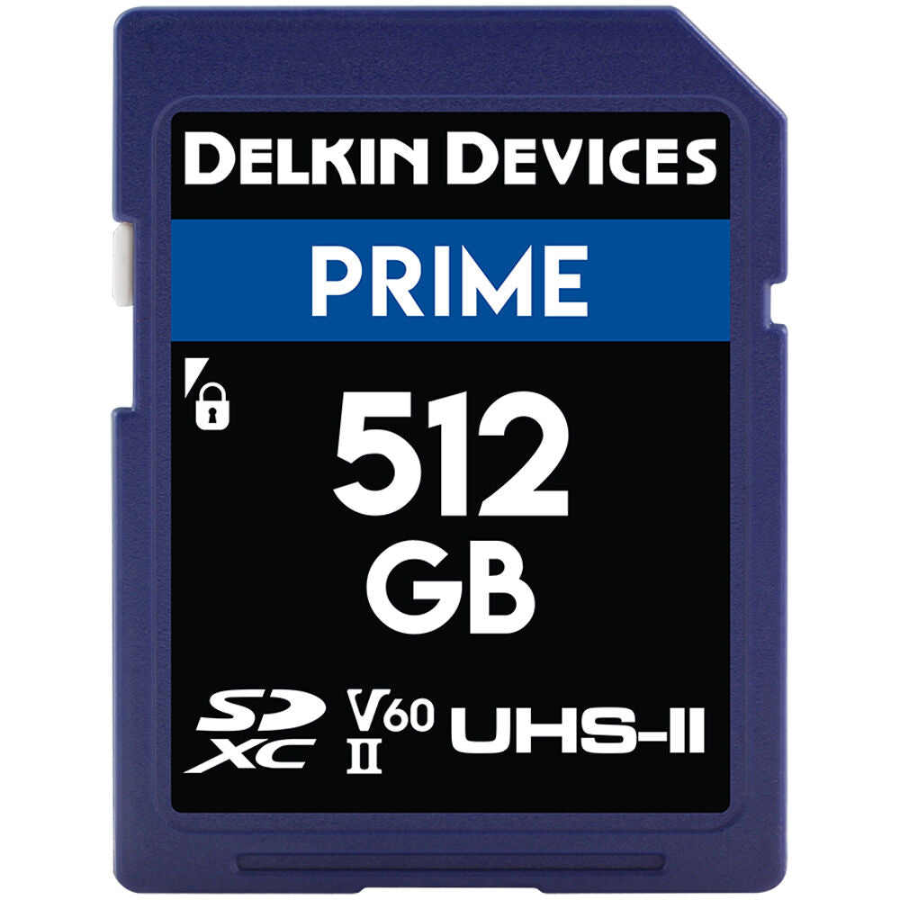 Tarjeta Delkin Devices 512GB PRIME UHS-II SDXC - vista principal