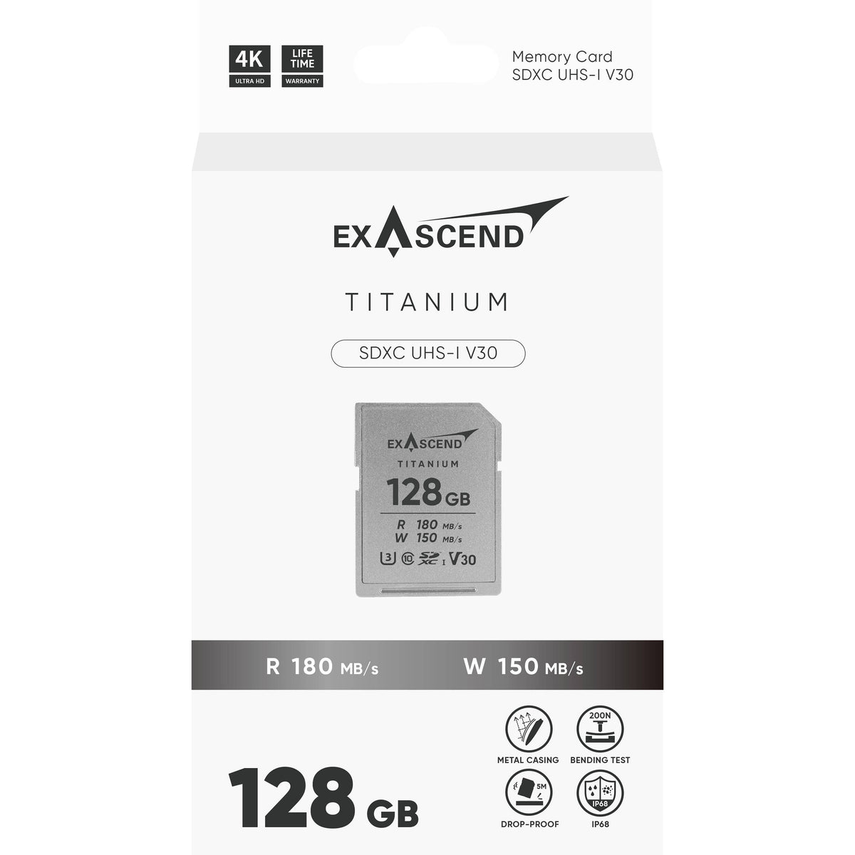Tarjeta Exascend 128GB Titanium UHS-I SDXC - puertos y conexiones