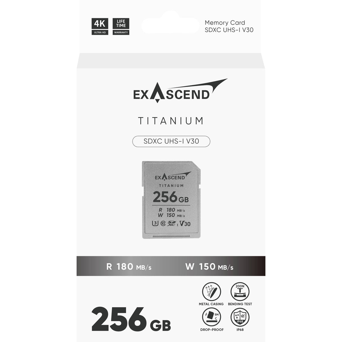 Tarjeta Exascend 256GB Titanium UHS-I SDXC - puertos y conexiones