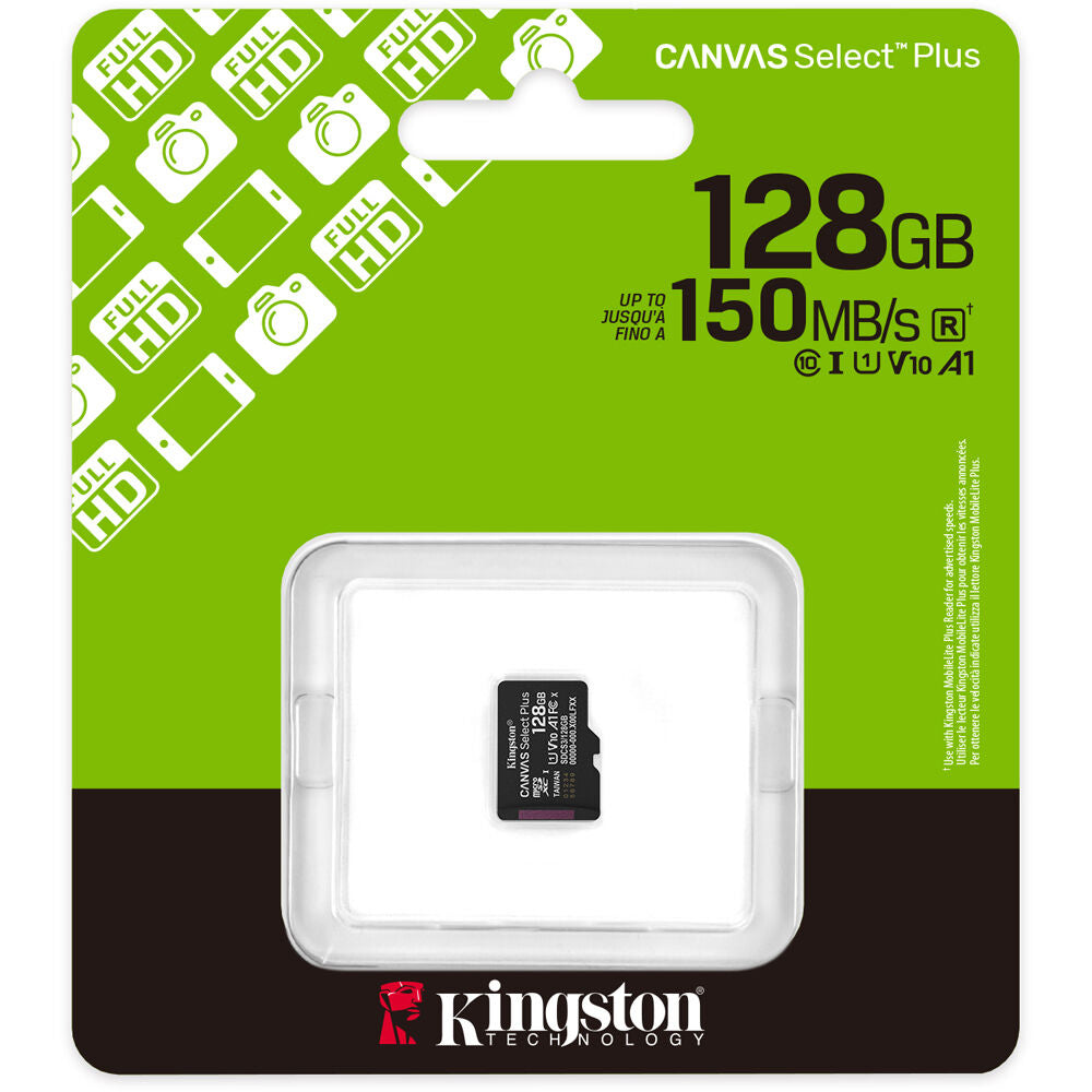 Tarjeta Kingston 128GB Canvas Select Plus UHS-I microSDXC - vista trasera