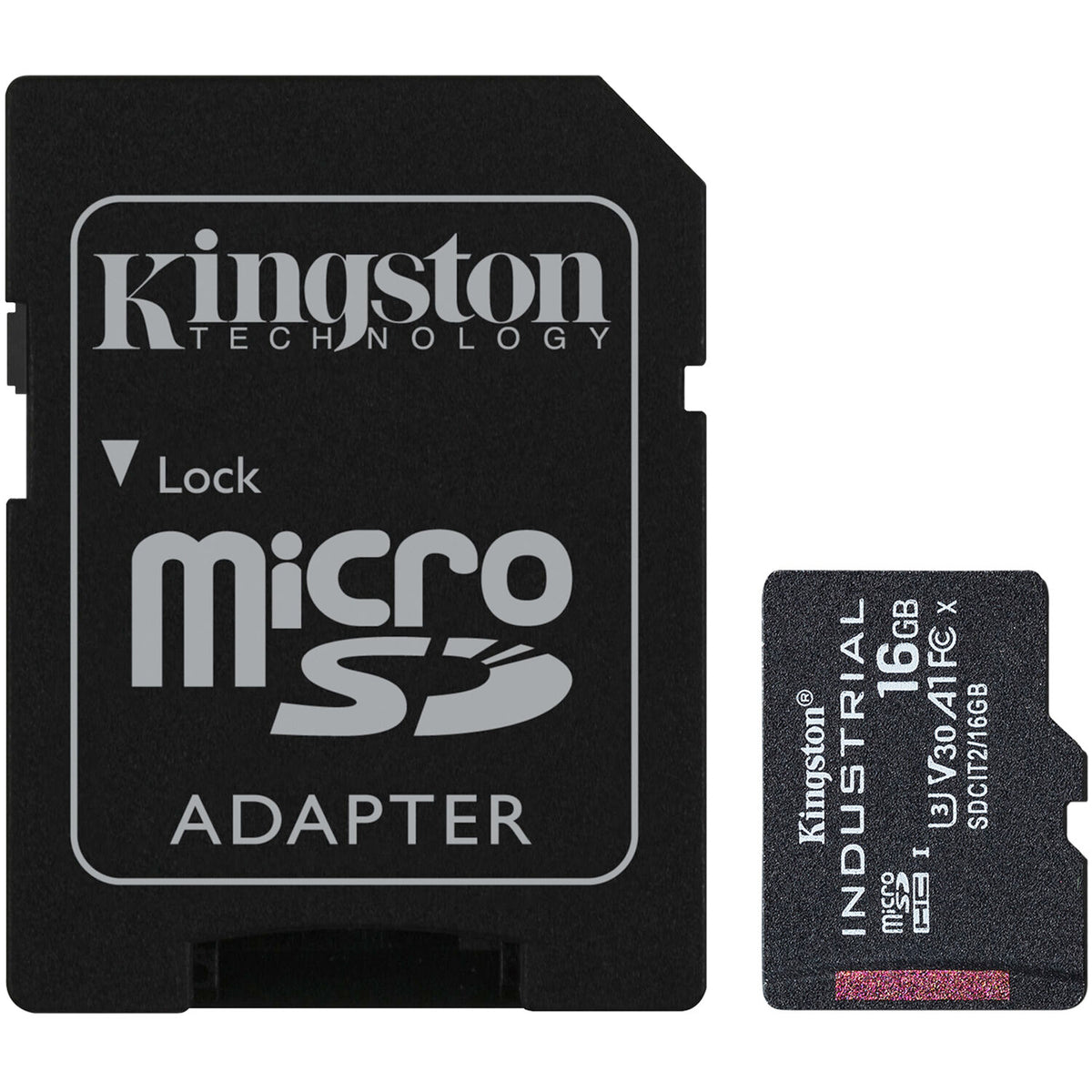 Tarjeta Kingston 16GB Industrial UHS-I microSDHC con SD Adapter - vista principal