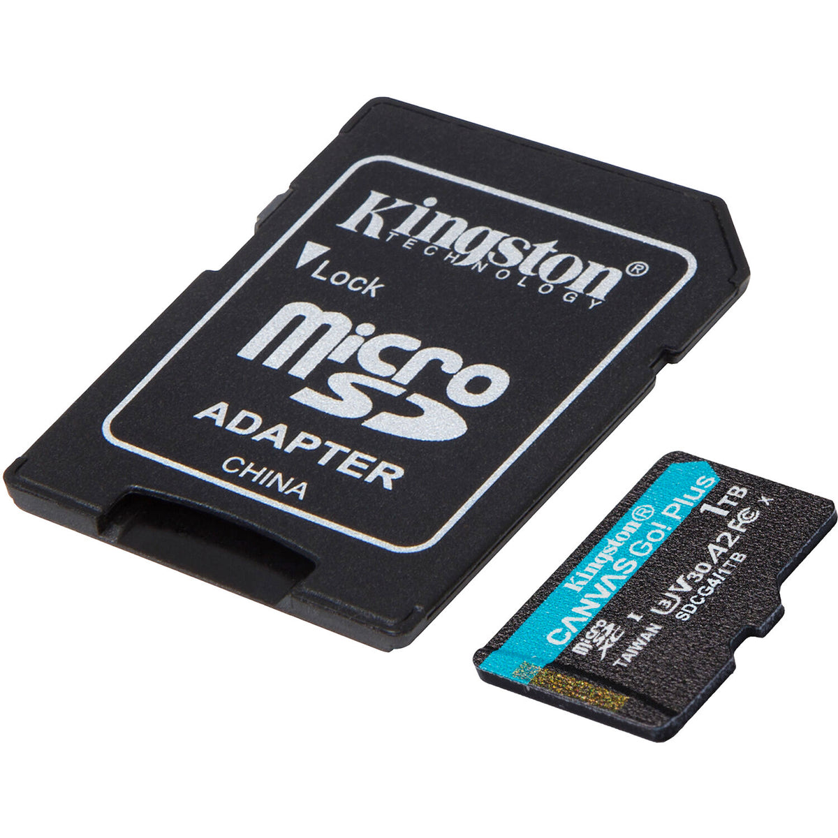 Tarjeta Kingston 1TB Canvas Go! Plus UHS-I microSDXC con SD Adapter - vista frontal