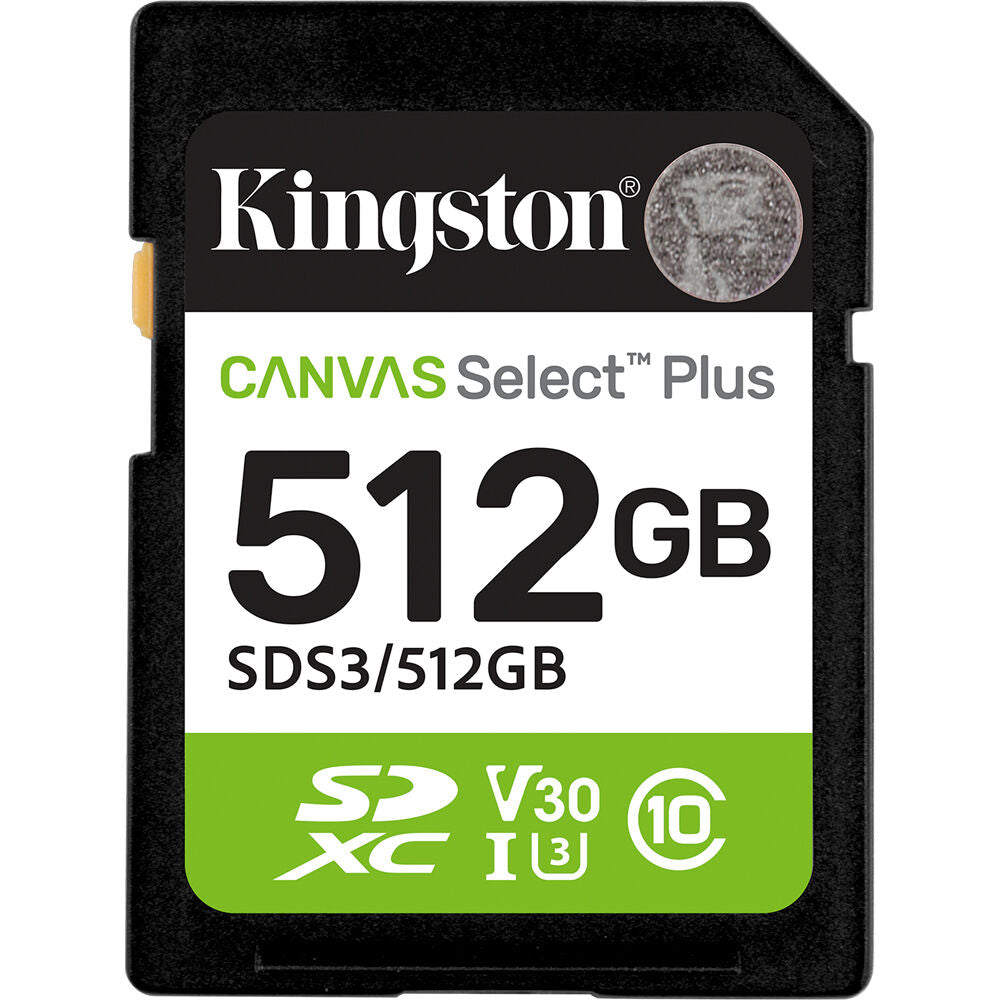 Tarjeta Kingston 512GB Canvas Select Plus UHS-I SDXC - vista principal