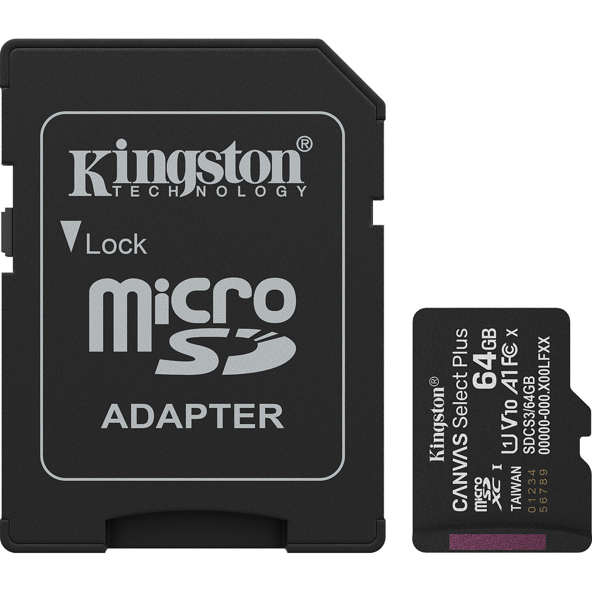 Tarjeta Kingston 64GB Canvas Select Plus UHS-I microSDXC con SD Adapter - vista principal