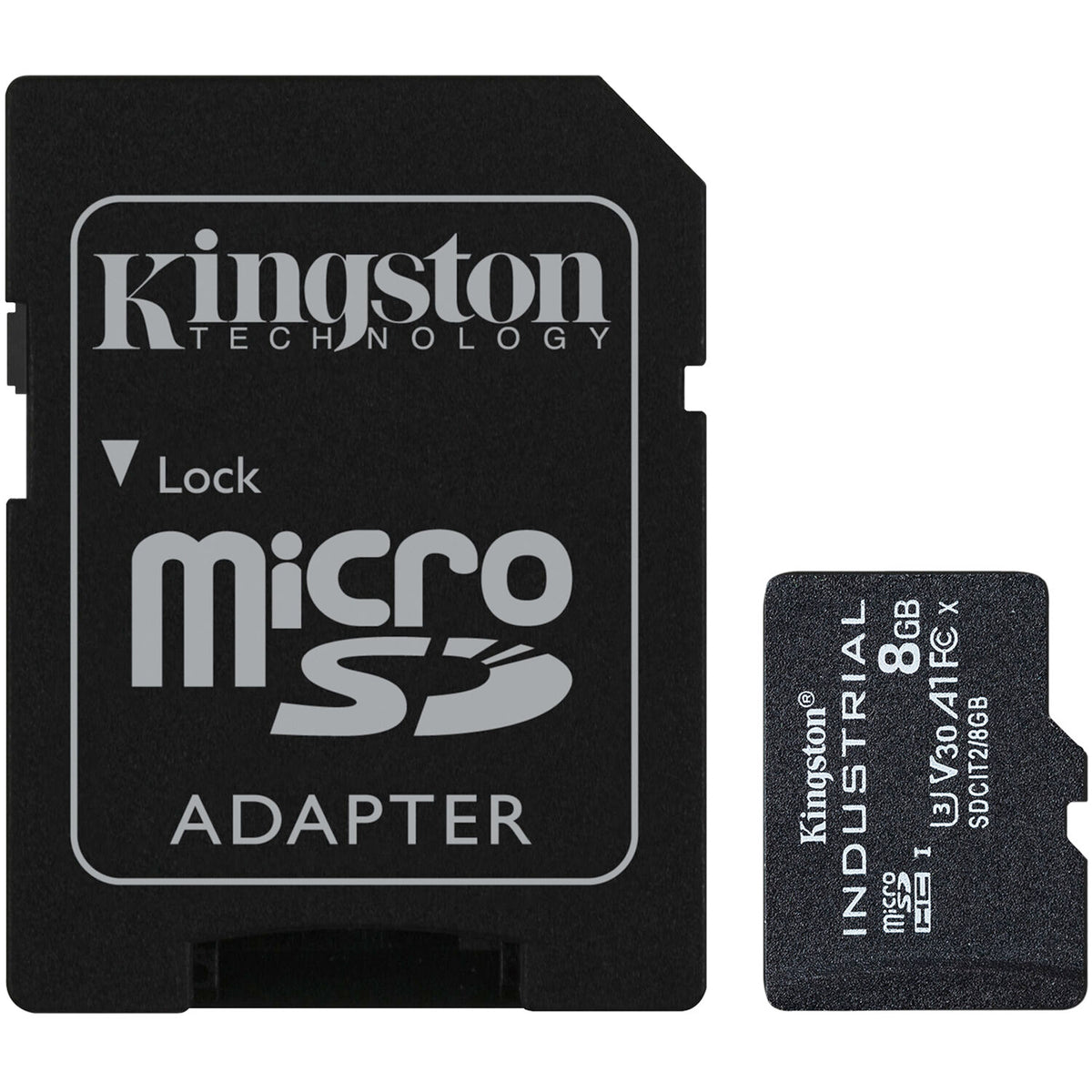 Tarjeta Kingston 8GB Industrial UHS-I microSDHC con SD Adapter - vista principal