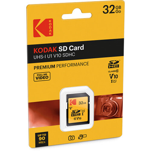 Tarjeta Kodak 32GB Premium Performance UHS-I SDHC - vista frontal