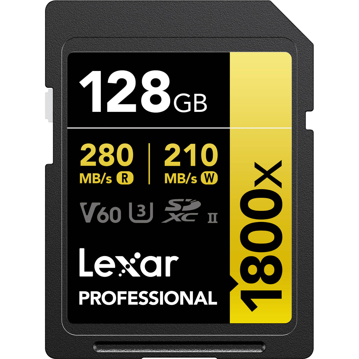 Tarjeta Lexar 128GB Professional 1800x UHS-II SDXC (GOLD Serie) - vista principal