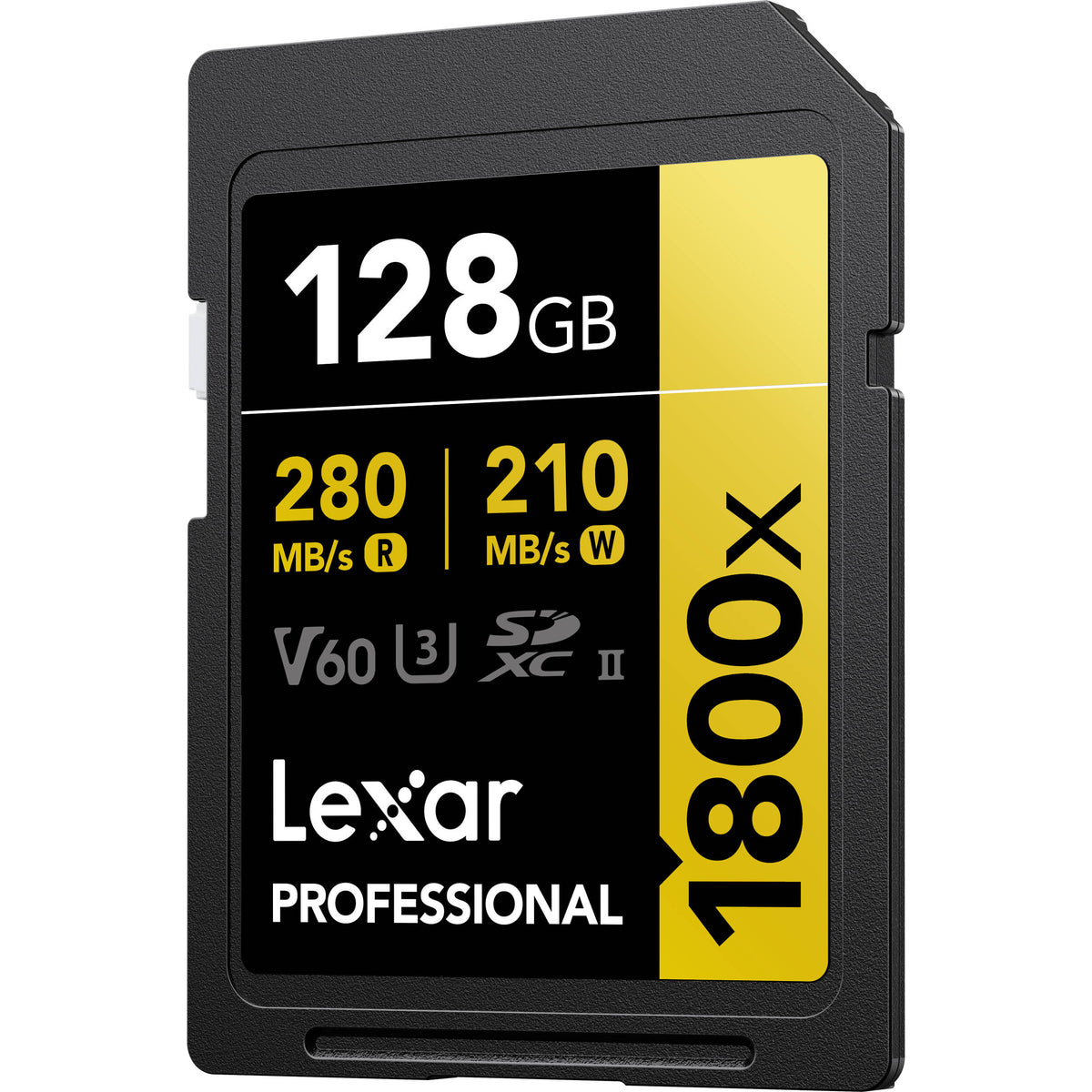 Tarjeta Lexar 128GB Professional 1800x UHS-II SDXC (GOLD Serie) - vista trasera