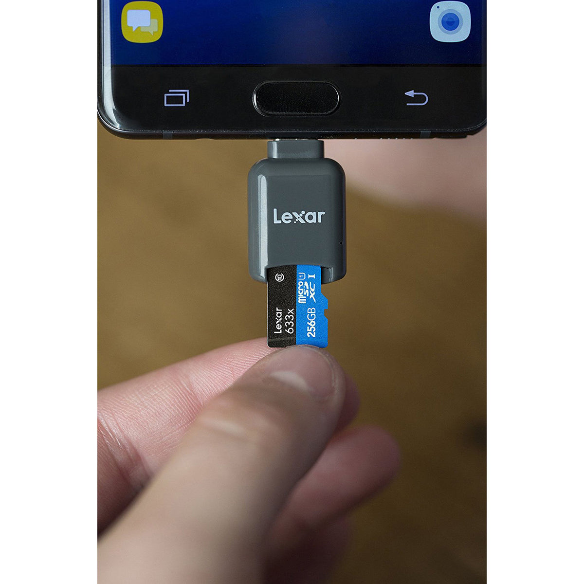 Tarjeta Lexar 256GB High-Performance 633x UHS-I microSDXC con SD Adapter - puertos y conexiones