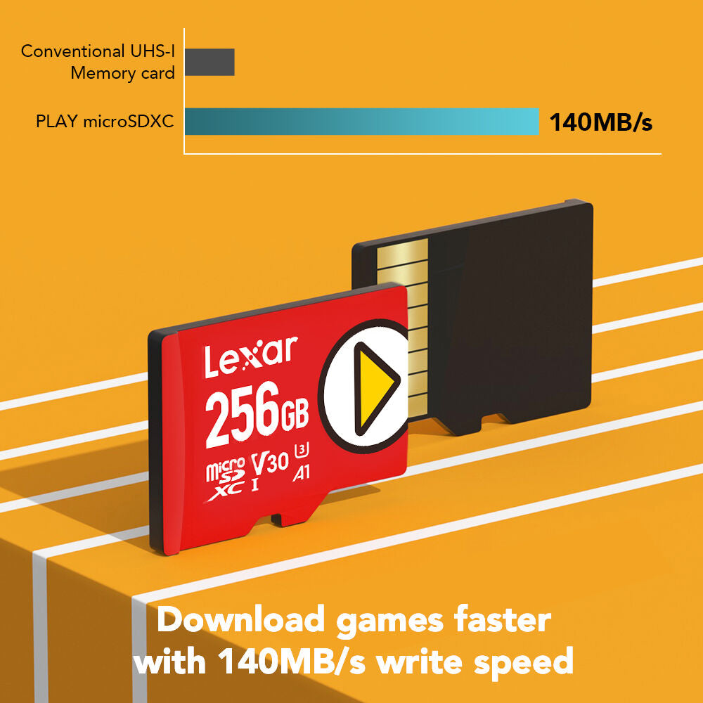 Tarjeta Lexar 256GB PLAY UHS-I microSDXC - detalle