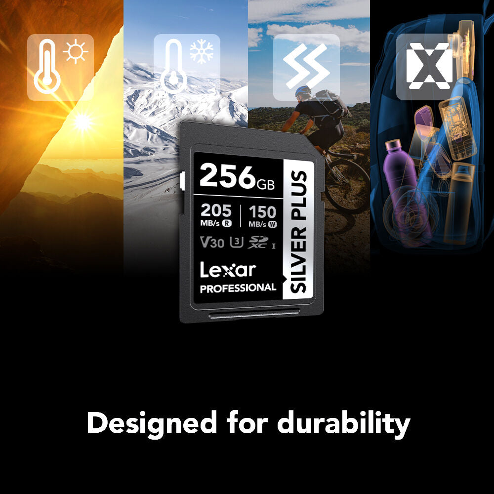 Tarjeta Lexar 256GB Professional SILVER PLUS UHS-I SDXC - puertos y conexiones