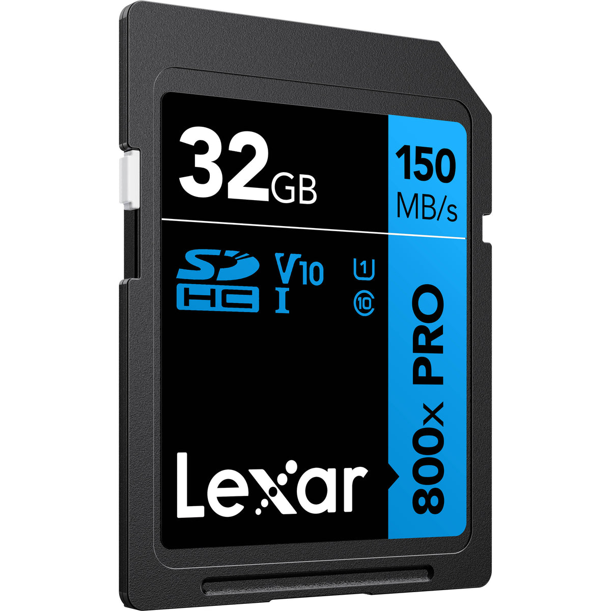 Tarjeta Lexar 32GB High-Performance 800x PRO UHS-I SDHC (BLUE Serie, 2-Pack) - vista frontal