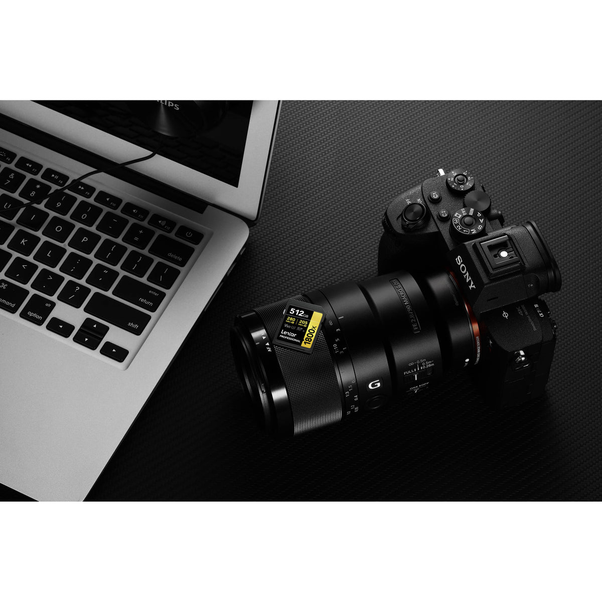 Tarjeta Lexar 512GB Professional 1800x UHS-II SDXC (GOLD Serie) - detalle