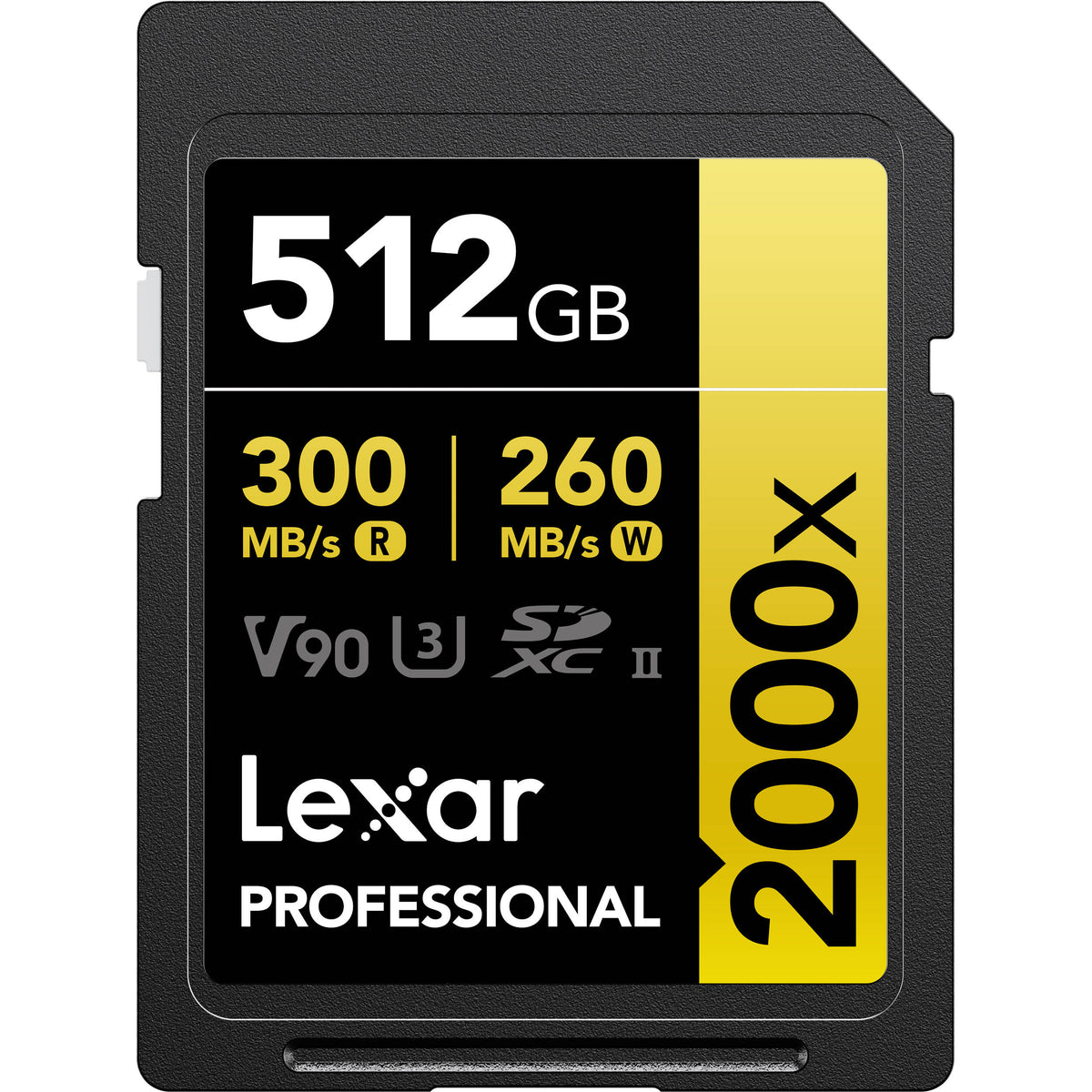 Tarjeta Lexar 512GB Professional 2000x UHS-II SDXC (2-Pack) - vista principal
