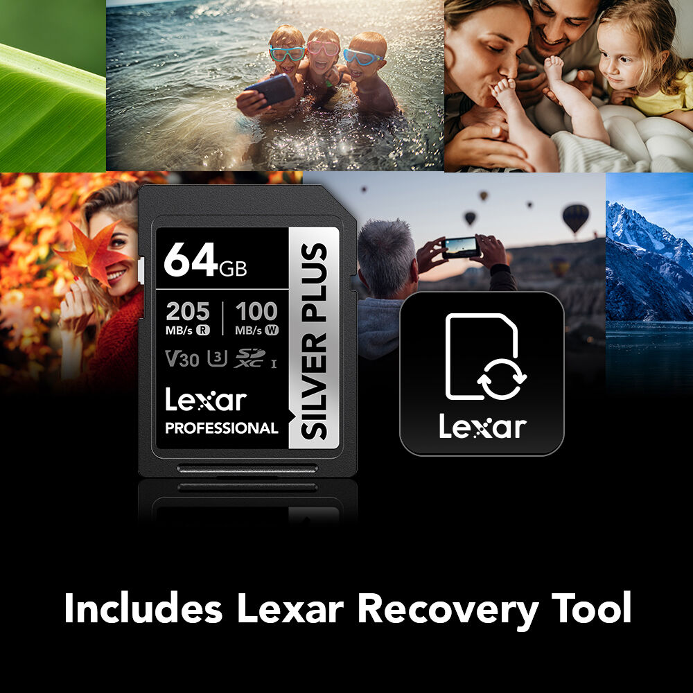 Tarjeta Lexar 64GB Professional SILVER PLUS UHS-I SDXC - detalle