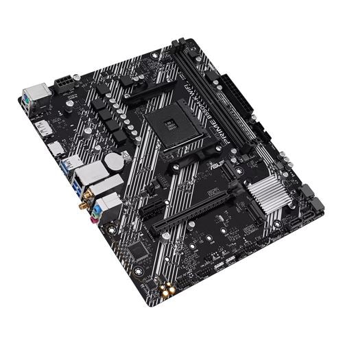 Tarjeta Madre ASUS PRIME B550M-K WIFI AMD B550 Socket AM4 DDR4 Micro-ATX con Wi-Fi — vista lateral