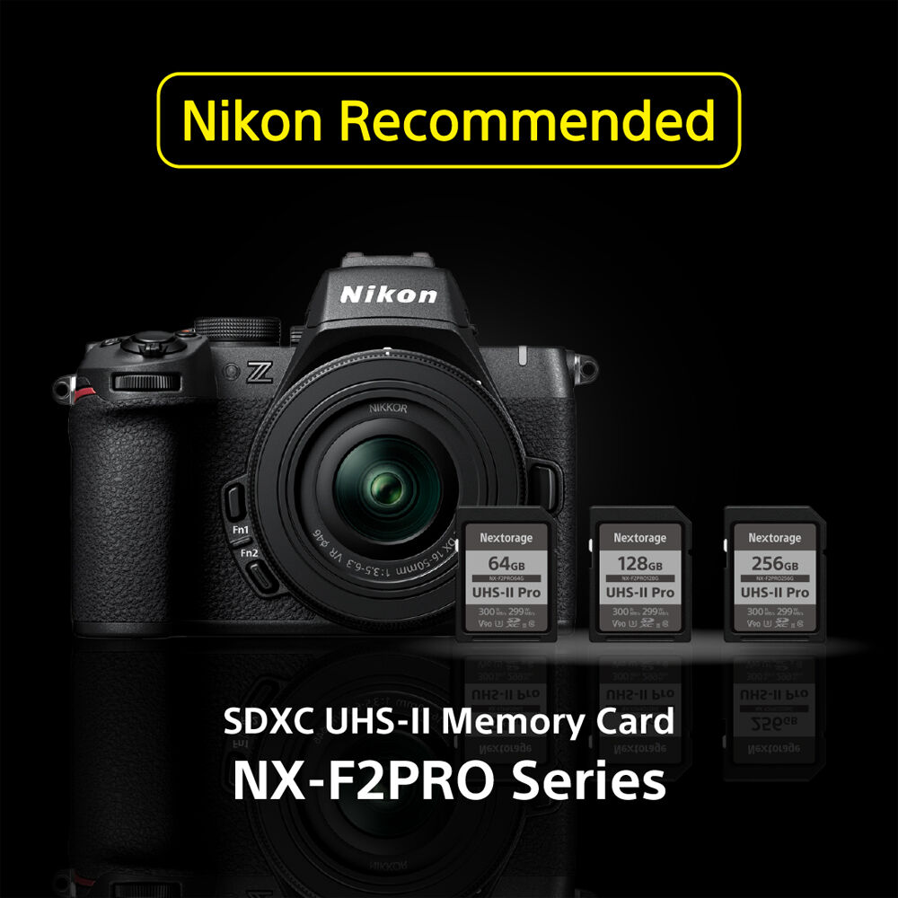 Tarjeta Nextorage 128GB NX-F2PRO Serie UHS-II SDXC - vista lateral