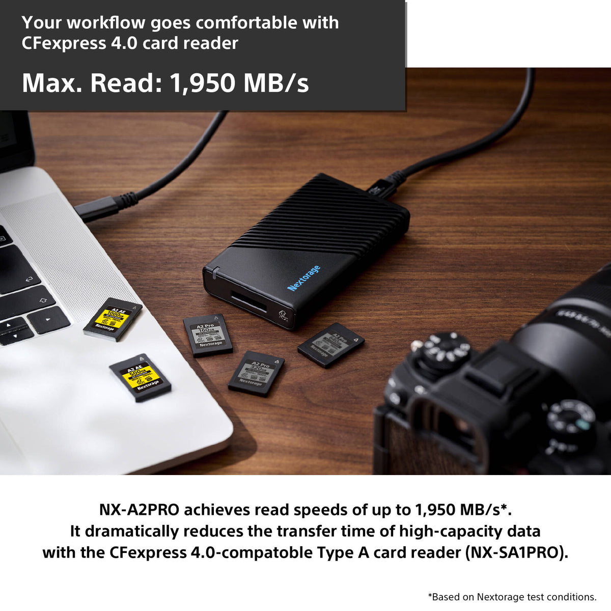 Tarjeta Nextorage 640GB NX-A2PRO CFexpress 4.0 Type A - detalle