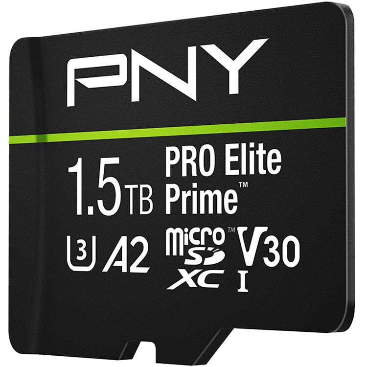 Tarjeta PNY 1.5TB PRO Elite Prime microSDXC con SD Adapter - vista frontal